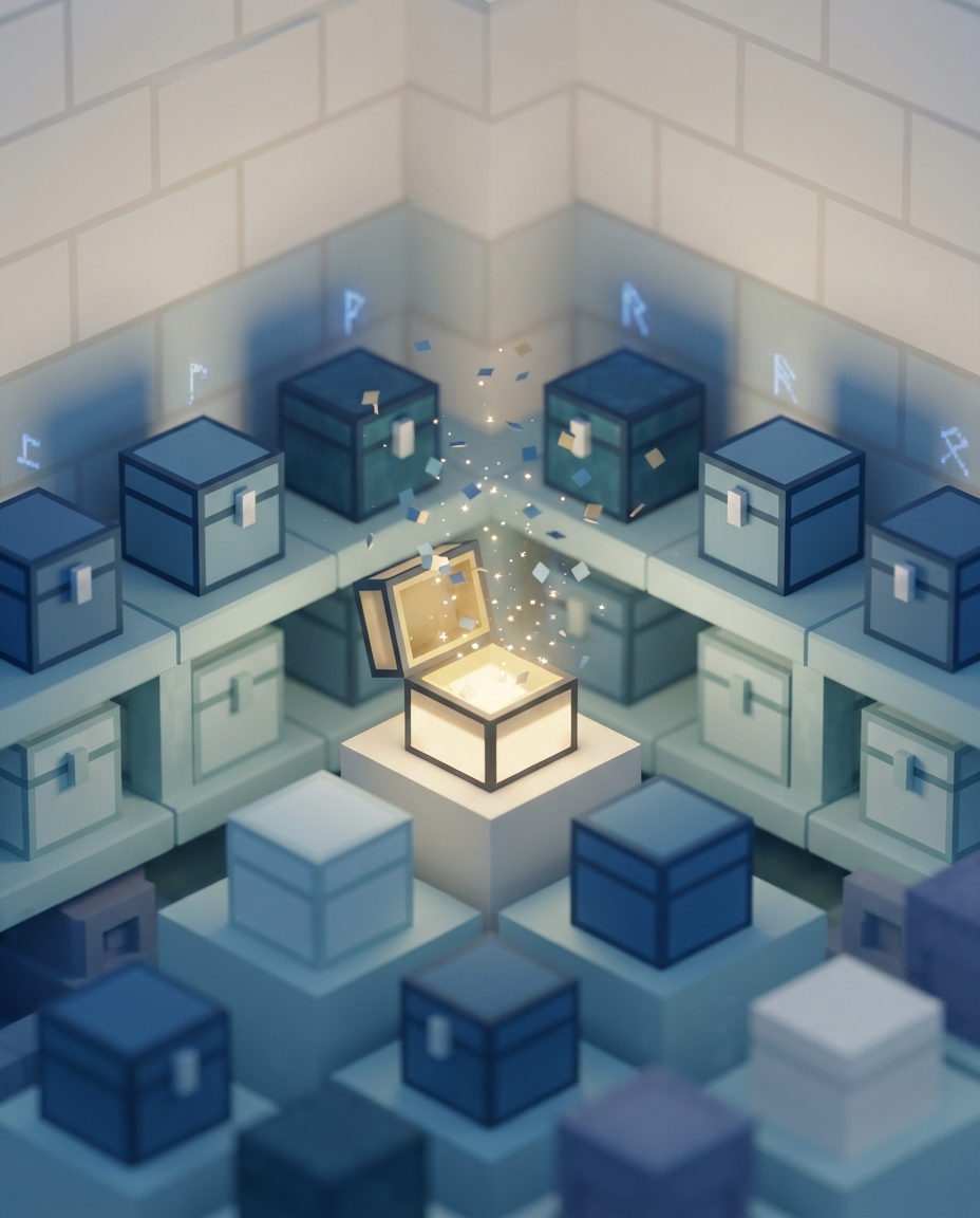 Season rewards configuration — glowing loot chests